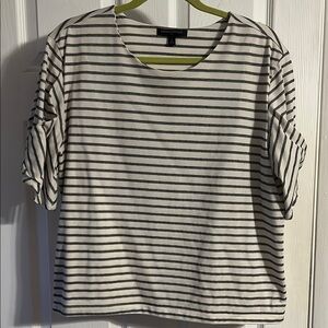 Banana Republic Black and White Striped Top